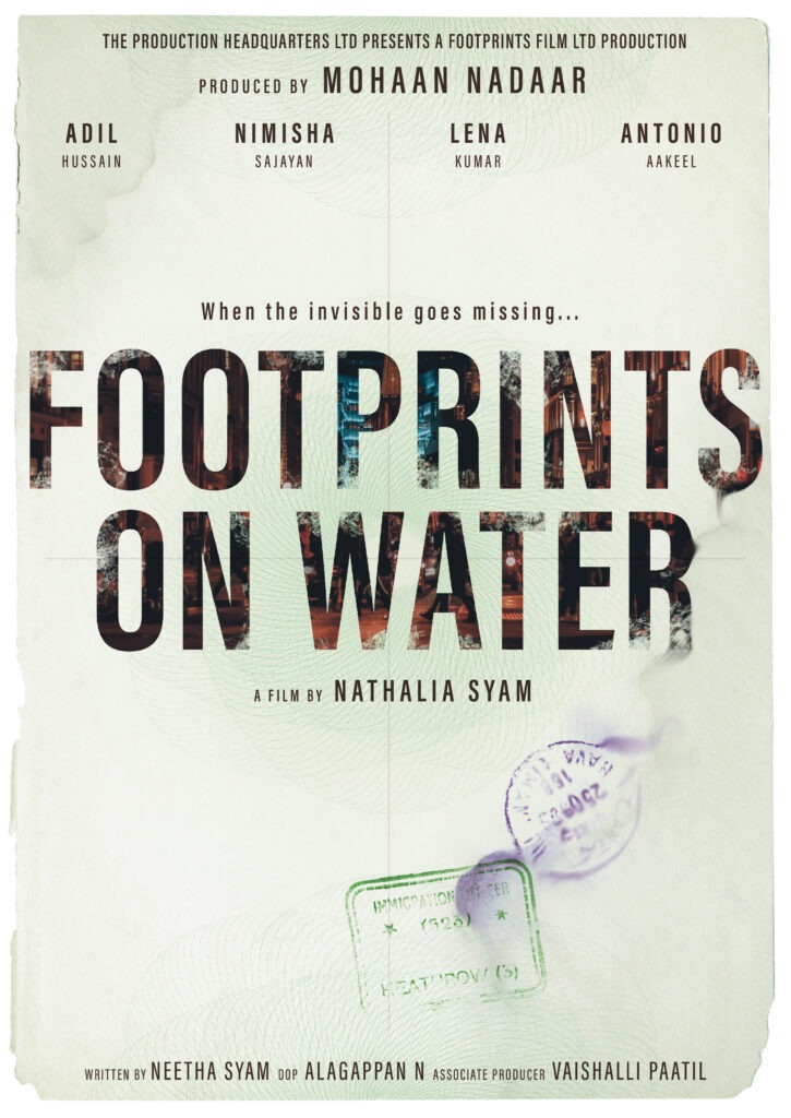 footprints on water poster production launch poster